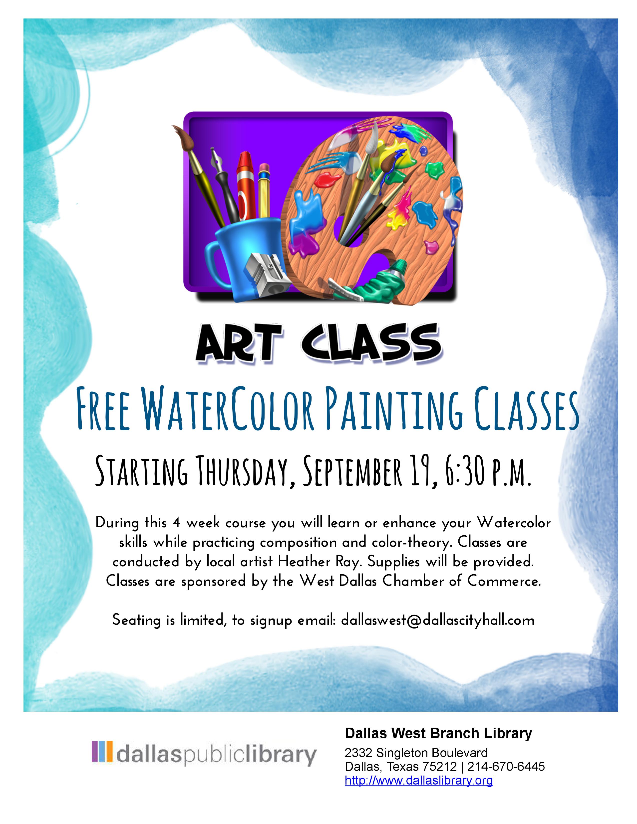 Free Art Classes Dallas Public Library